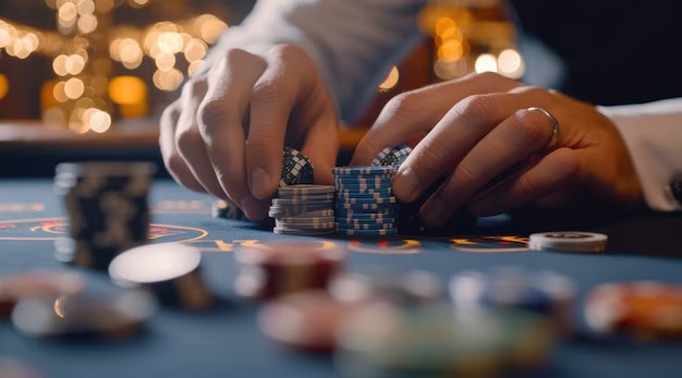 Texas Poker table layout Texas Poker table interface on ayuk bet platform